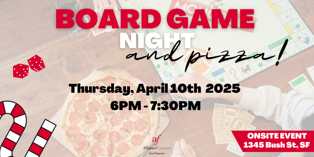 Board game night and pizza...in French!