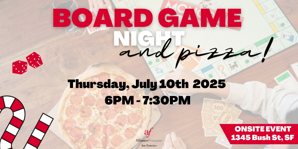 Board game night and pizza...in French!